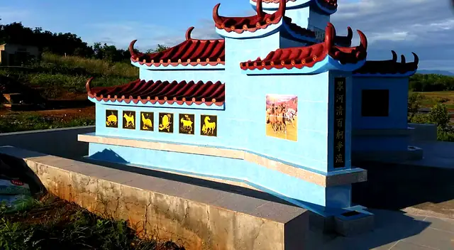 สุสานจีนสีฟ้า ประดับภาพ 12 นักษัตร